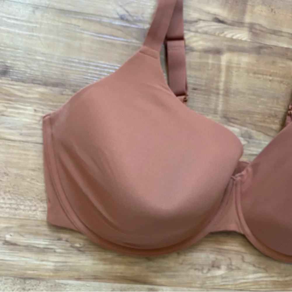 SKIMS Fits Everybody 40DD Bronze Demi T-Shirt Lined Flexible Underwire Bra - Picture 6 of 16